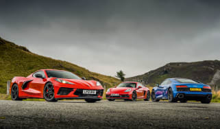 Chevrolet Corvette Stingray, Porsche 718 Cayman GTS 4.0 and Audi R8 RWD